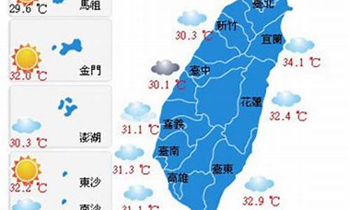 台湾天气情况_台湾今日天气