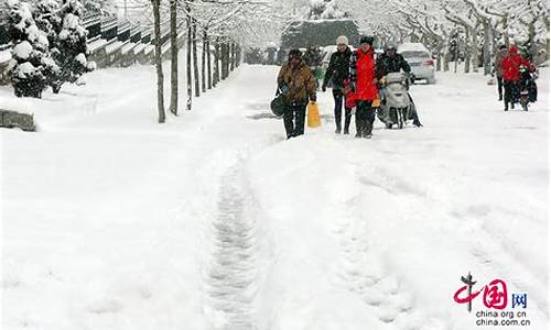 威海罕见暴雪_山东威海积雪淹没半个车轮